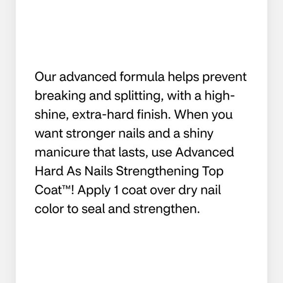⭐4/$15 Sally Hansen Advanced Hard as Nails Strengthening Top Coat - Picture 7 of 8
